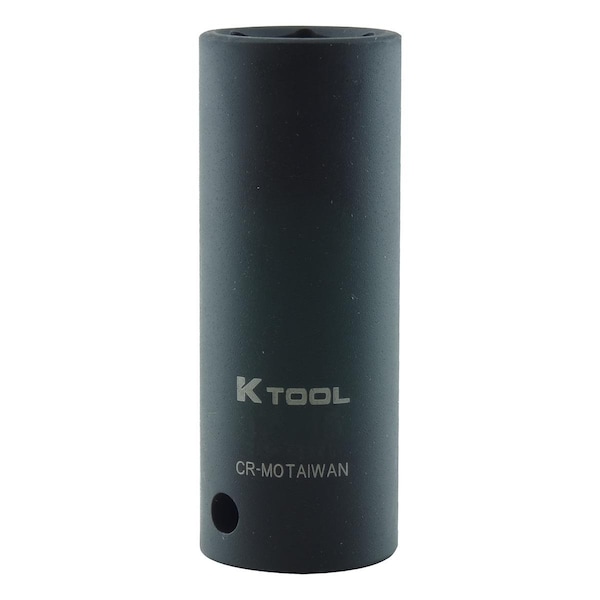 K-Tool International 1/2" Drive Impact Socket black oxide, Deep 6 Pnt 1/2"Dr, 5/8 KTI-33220 - main